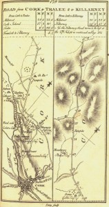 1777 Road Maps of Ireland - p179 - Cork to Millstreet to Tralee A-1000