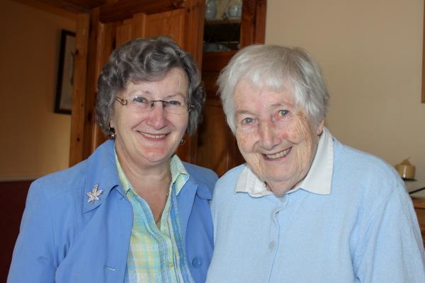 The wonderful smiles say it all! What a truly heartfelt sincere Irish welcome was accorded in Kilmeedy when Margaret Kelleher (on left) and I visited the very lovely home of Eileen O'Mahony at Kilmeedy, Millstreet on Wednesday afternoon. The splendid tea and refreshmnents were 