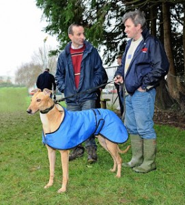 2012-01-05 Coursing - Pat Norris with his Local Stake winner Dreamers Fantasy