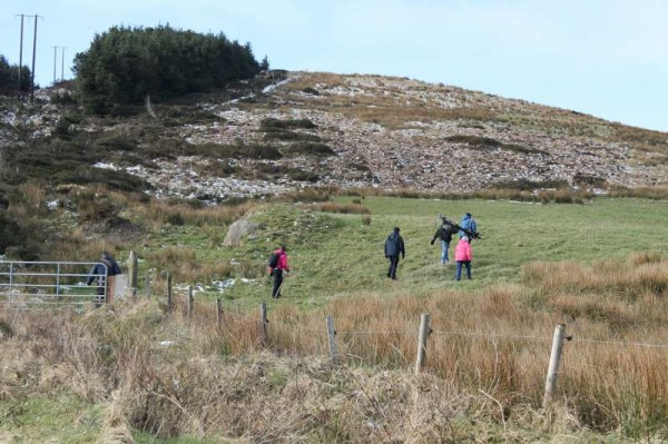 RTÉ Film Crew beginning to record Eily Buckley on Wednesday morning at Bealach and later at Kilmeedy Castle.