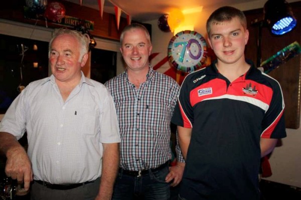 Three generations of the Tarrant Family at the great gathering -from left: David, Nicholas and Ryan.