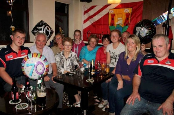 To celebrate David Tarrant's 70th Birthday on Saturday night Family and Friends assembled at "The Bridge Bar", Millstreet.  It was a truly wonderful party with lots of great music, dancing, conversation and marvellous cheer.   Many commented to David that he could subtract 20 from the 70  on looking so energetically young.  Click on the images to enlarge.  (S.R.)