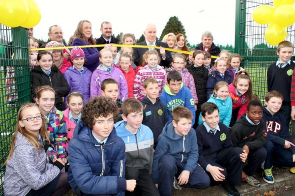 Minister Jimmy Deenihan officially the very impressive Millstreet Astro Turf on Friday, 29th Nov. 2013.  Earlier he joined a photo event at the superbly renovated Square in the centre of Millstreet Town and later visited Millstreet Museum.  Click on the images to enlarge.  (S.R.)