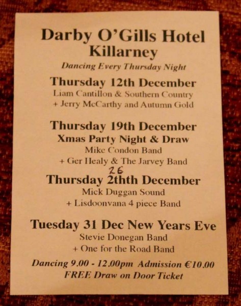 Many thanks to John Joe Herlihy for this Dancing Poster update.  (S.R.)
