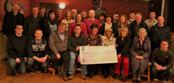 Members of the splendid Rathmore Pantomime present for the cheque presentation at "The Star Bar", Rathmore on Thursday, 27th February 2014.