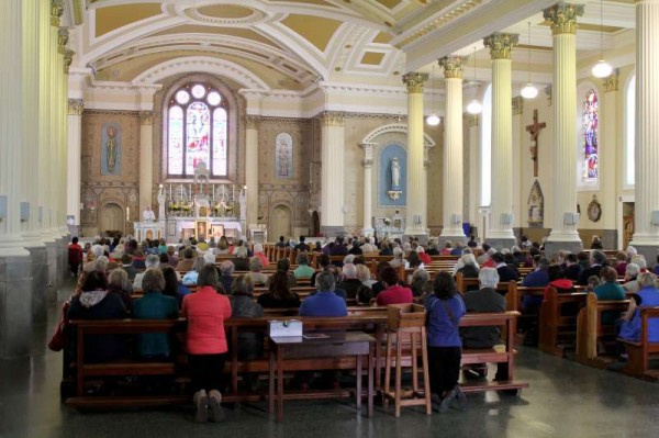There was a large attendance at the  3pm Divine Mercy Ceremony on this Sunday, 27th April at St. Patrick's Church, Millstreet.  Here we view some images from the very popular annual spiritual occasion.  Click on the images to enlarge.  (S.R.)