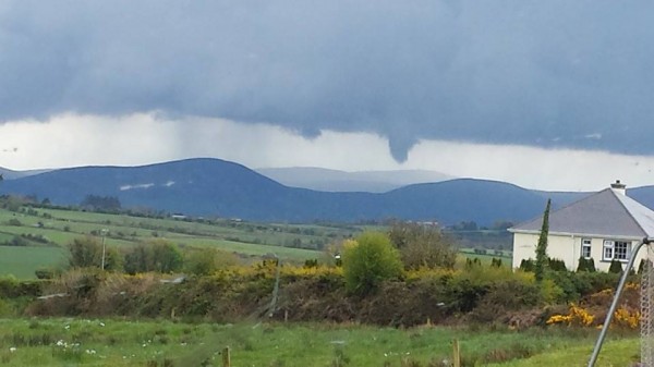 2014-04-27 Funnel Cloud over Clara - by Aidan Forrest - taken from Scartaglin