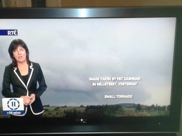 2014-04-28 Ola's photo was shown on the RTÉ Weather last night