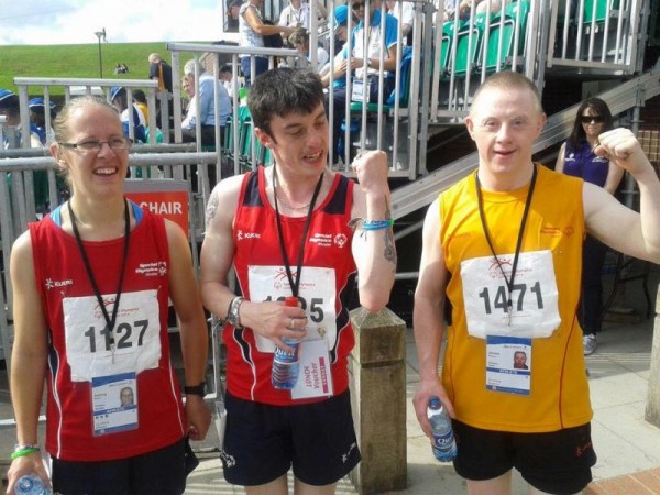 2014-06-15 Brendan O'Sullivan came 1st Aishling came 2nd and James came 3rd in the 1500m run at the Special Olympics Ireland games 2014
