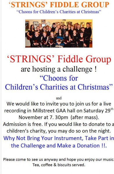 2014-11-25 Strings Fiddle Group - Choons for Childrens charities - poster