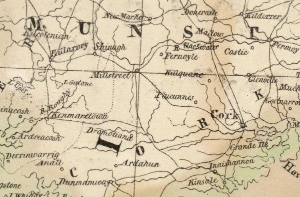 1827 Philipp Vandermaelen, Brussels - part of the lands of England