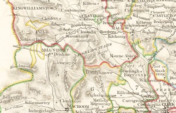 1837 Map of the Baronies of Cork