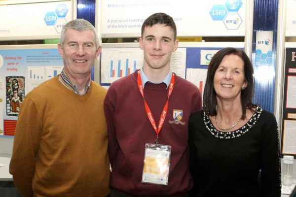 Patrick Dineen with his parents John Joe and Noreen.  