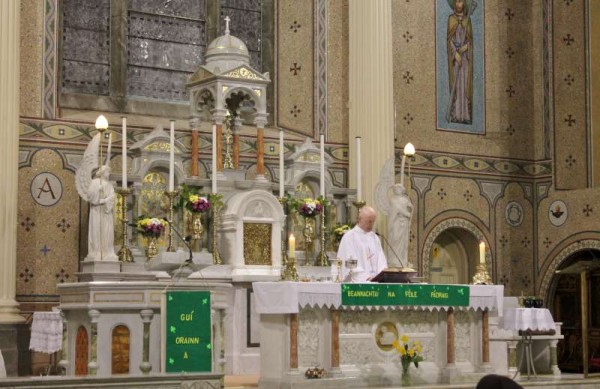 Fr. James McSweeney celebrating the St. Patrick's Day eve Mass at St. Patrick's Church Millstreet on 16th March 2015.