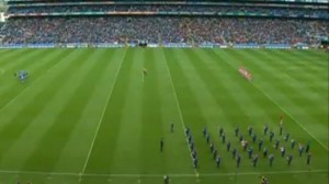 2015-04-26 A moment's silence for Jim Cronin in Croke Park