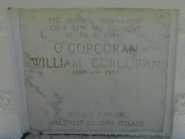 Grave of John Corcoran and his uncle William Corcoran