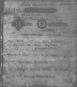 2015-07-09 Millstreet Parish Baptismal Register 1853 to 1865 - front cover