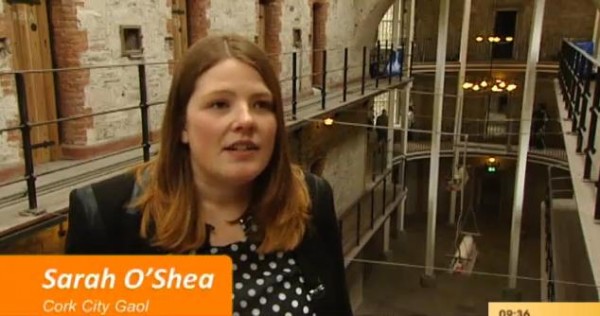 2015-08-08 Sarah O'Shea - Cork City Gaol on TV3 01
