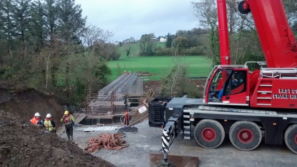 2015-11-09 The bridge at the Boeing is in place this morning - photo thanks to Michelle