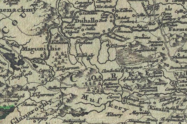 1716 Map of Ireland - Millstreet area