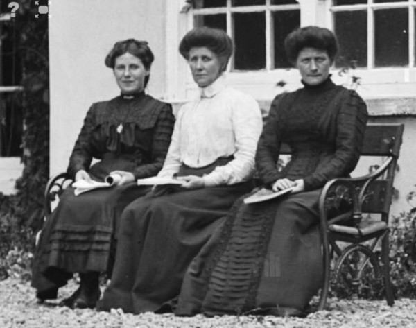 1909 Ladies seated outside Altamount House- Mrs O'Callaghan is seated in the middle