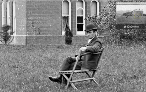 1900s Jack 'the Clerk' Murphy seated outside Millstreet Presbytery