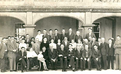 The very first Daonscoil na Mumhan in Ring, Co. Waterford. Pádraig is seated in front on extreme right. Click on the images to enlarge. (S.R.)