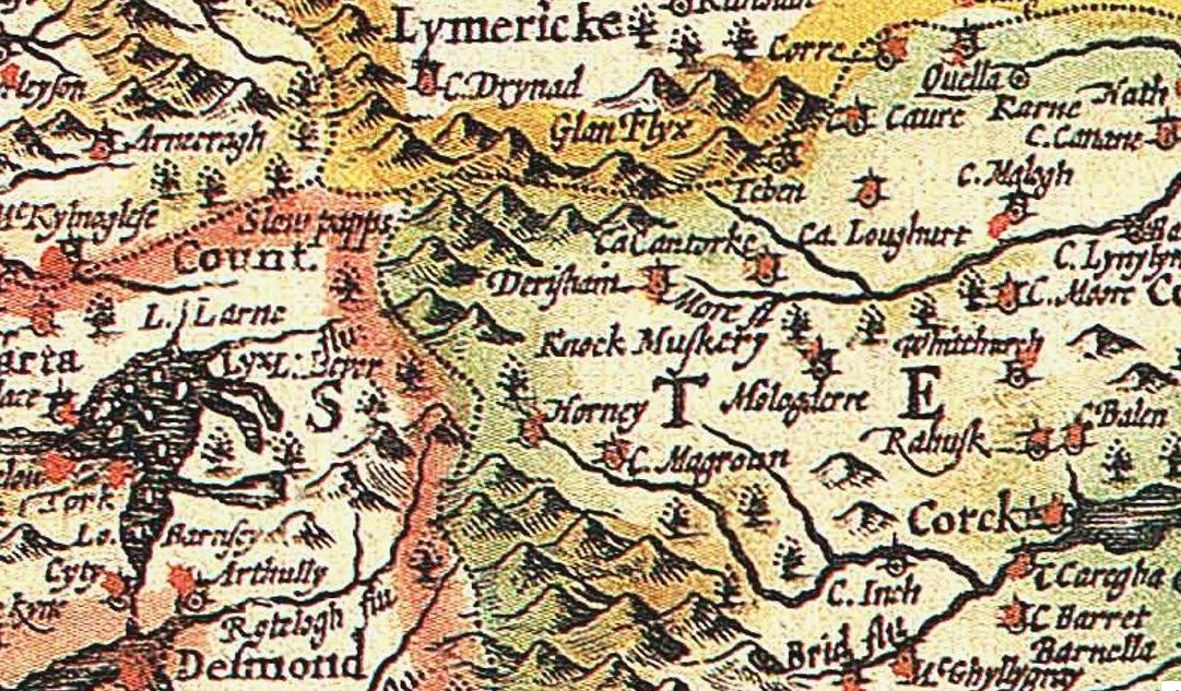 1610 John Speed map of Ireland