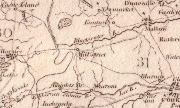 1803 Map of Ireland (J.H. Fleming) - millstreet area
