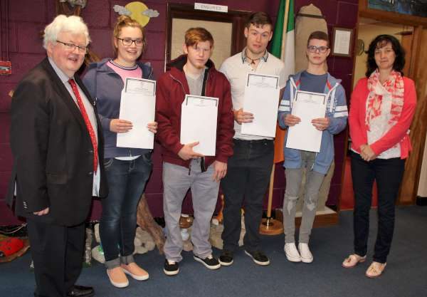  Pat Pigott (Principal), Shauna O’Sullivan, Terence Black, Mikey Burke, Jason O’Connor, Frances Moynihan (Deputy Principal)