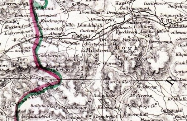 Map of Ireland c1867 (Blackie - Weller) - millstreet area